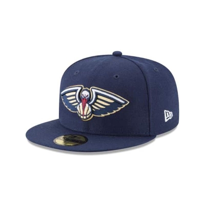 Blue New Orleans Pelicans Hat - New Era NBA Wool Standard 59FIFTY Fitted Caps USA0417826